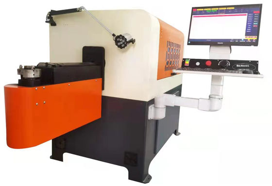 7 Axis Hardware 3D Wire Bending Machine Head Rotates For Fitness Products